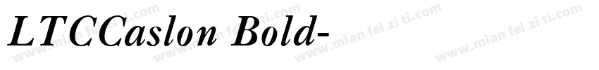 LTCCaslon Bold字体转换